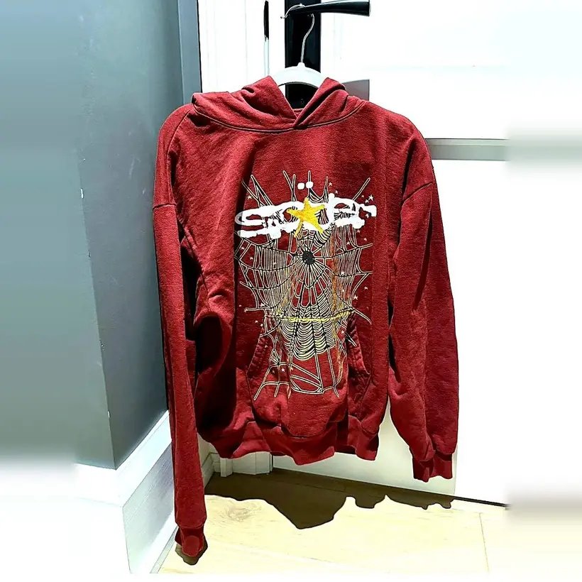 Sp5der Web Hoodie — Burgundy
