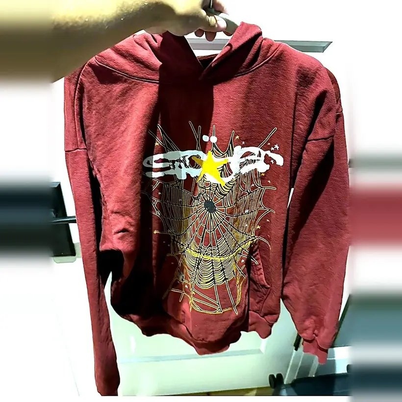 Sp5der Web Hoodie — Burgundy