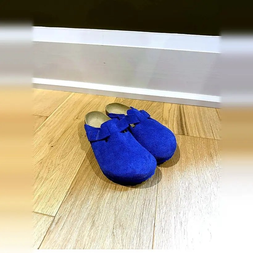 Birkenstock Boston Suede — Blue