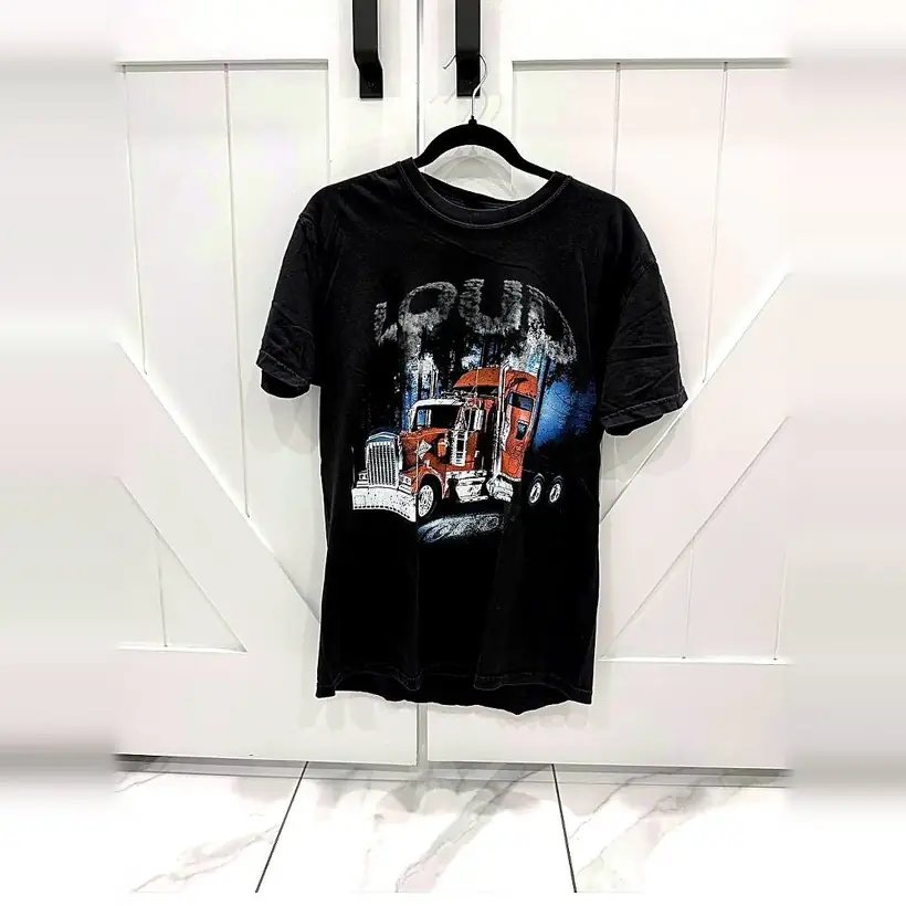 Rolling Loud Truck Graphic Tee — Black (front & back)