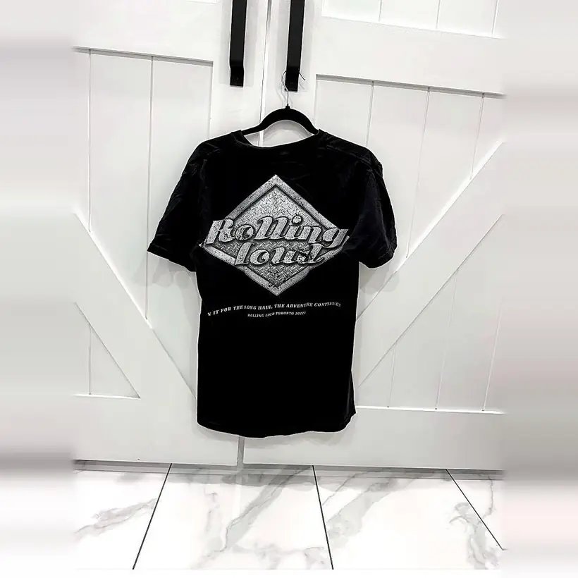 Rolling Loud Truck Graphic Tee — Black (front & back)