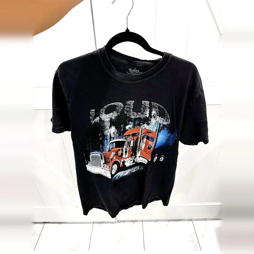 Rolling Loud Truck Graphic Tee — Black (front & back)