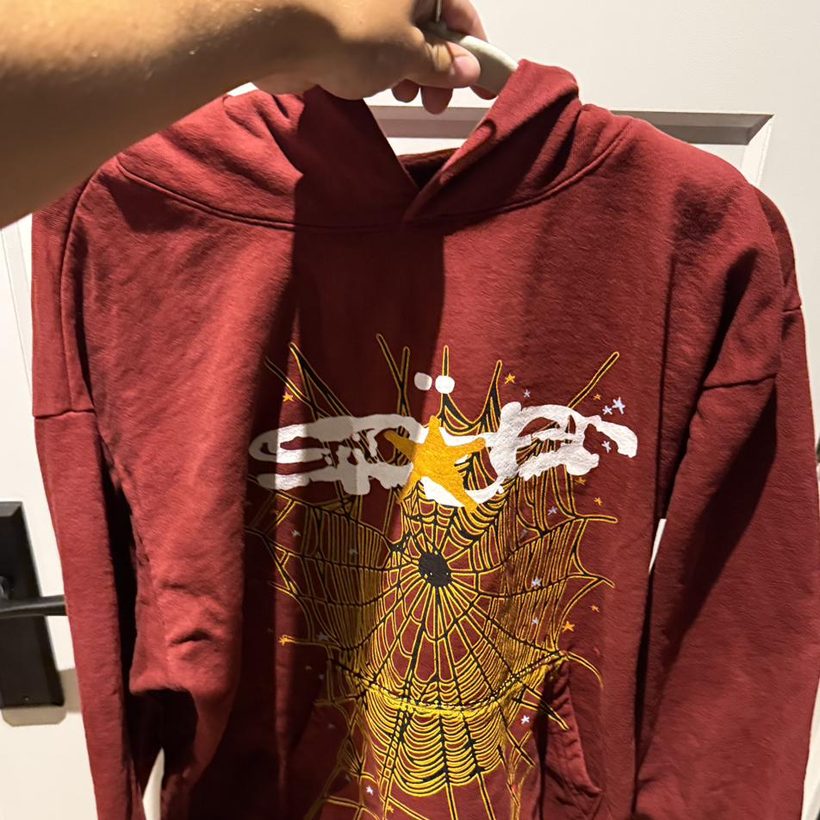 Sp5der Web Hoodie — Burgundy