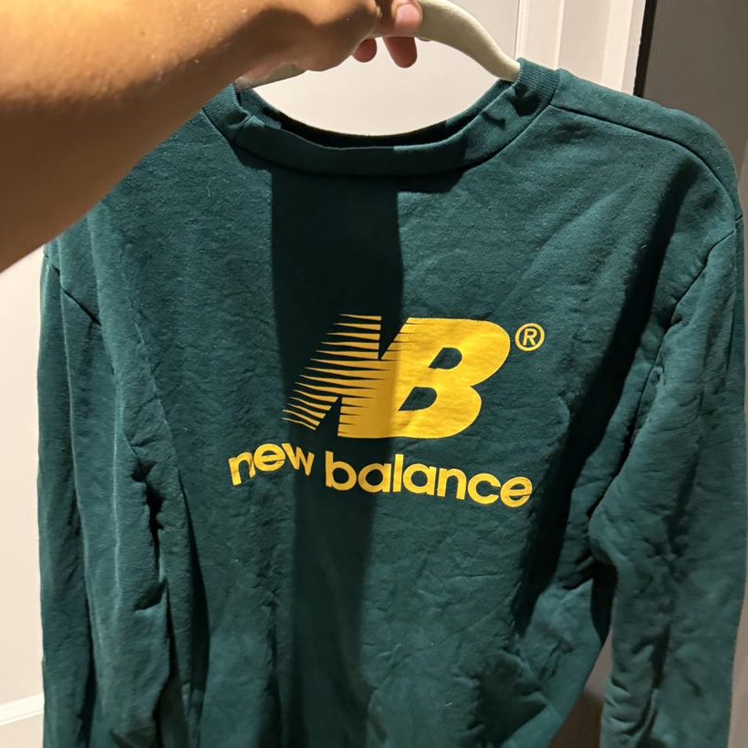Aimé Leon Dore × New Balance Crewneck — Green (ALD front / NB back)