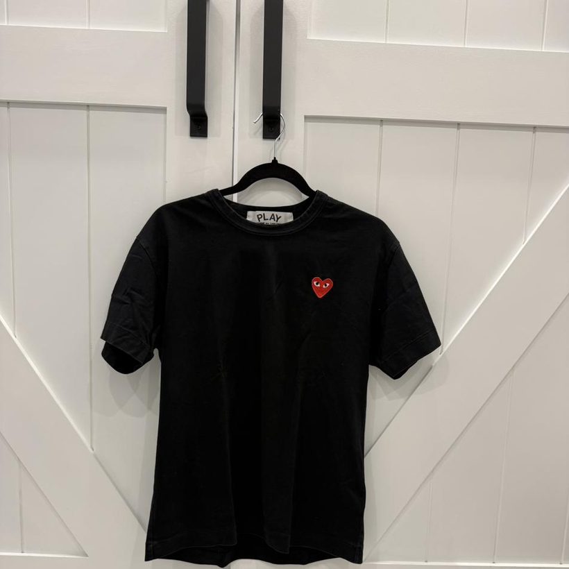 Comme des Garçons PLAY Heart Tee — Black