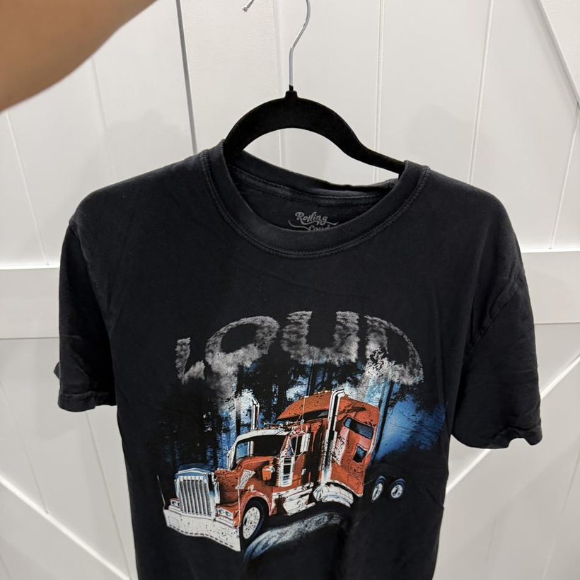 Rolling Loud Truck Graphic Tee — Black (front & back)