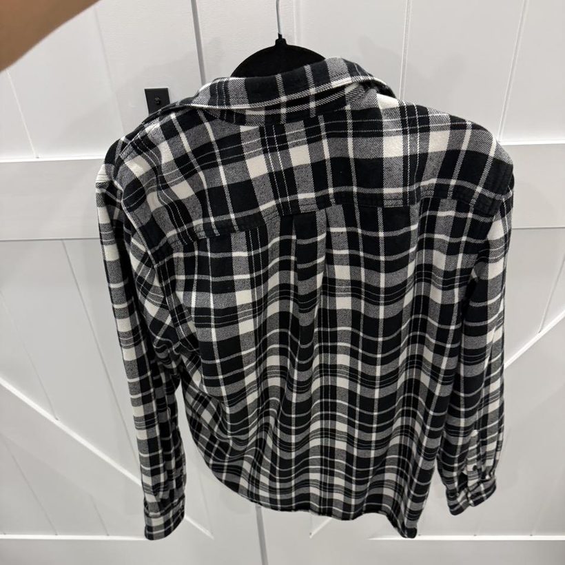 The North Face Plaid Flannel Shirt — Black/White