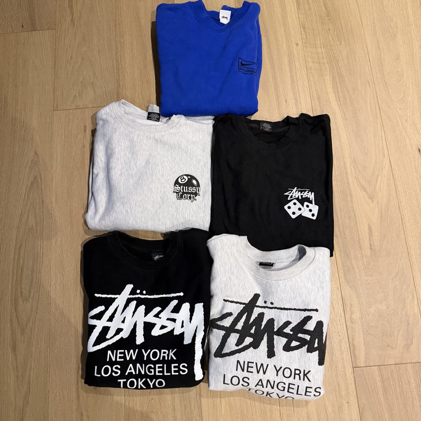 Stüssy Crewnecks — Five Styles